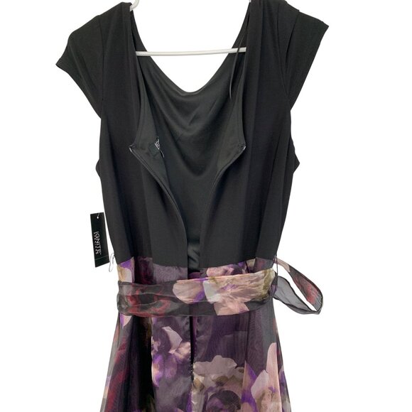 New Ignite Evenings Floral High-Low Organza Dress Cap Sleeve Size 14 8714 - Picture 3 of 8